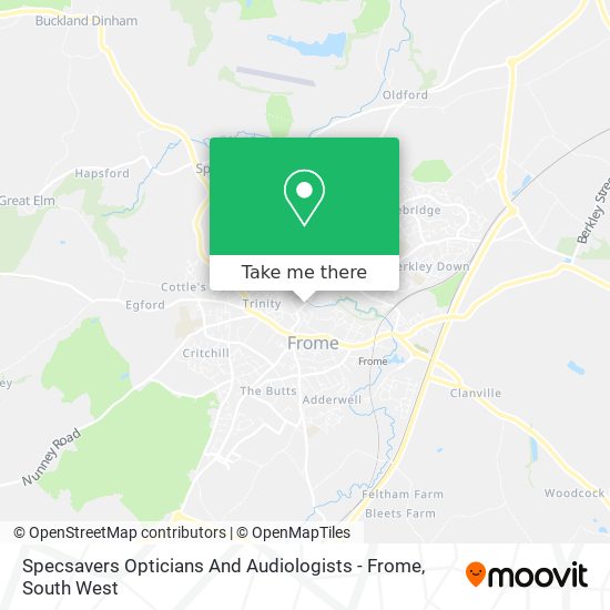 Specsavers Opticians And Audiologists - Frome map