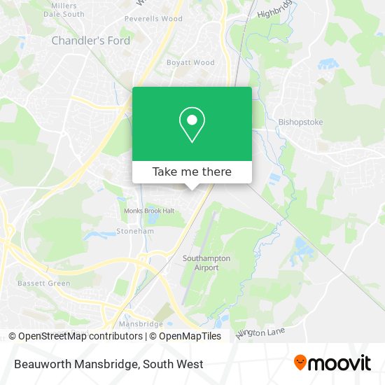 Beauworth Mansbridge map