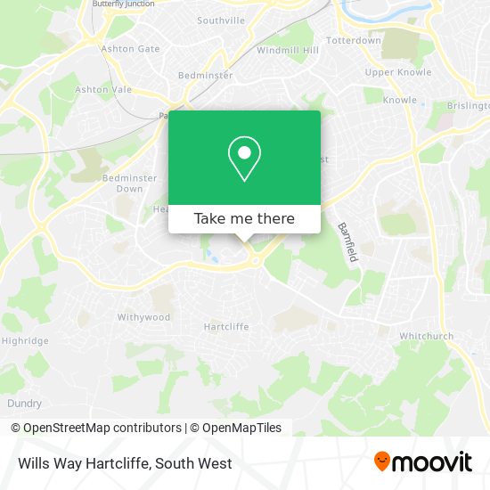 Wills Way Hartcliffe map