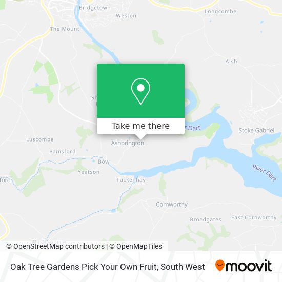 Oak Tree Gardens Pick Your Own Fruit map