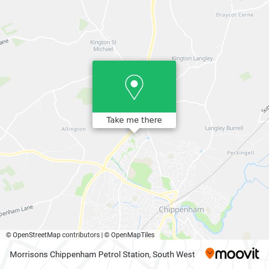 Morrisons Chippenham Petrol Station map