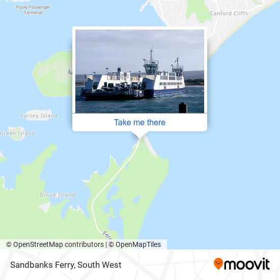 Sandbanks Ferry map