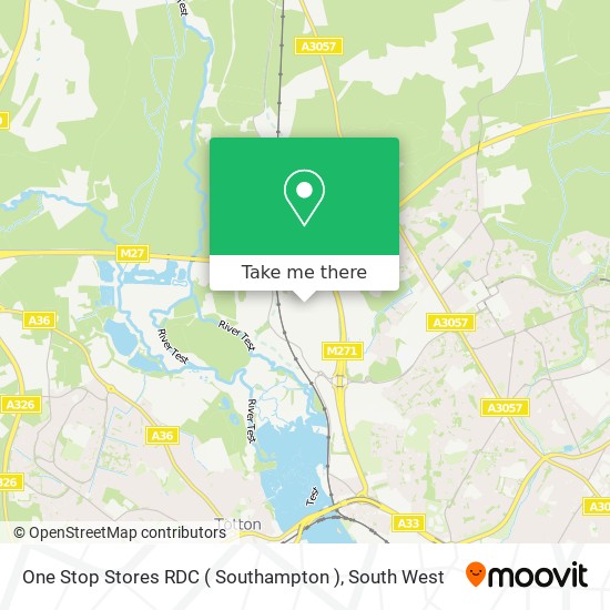 One Stop Stores RDC ( Southampton ) map
