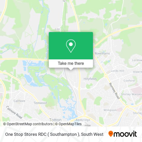 One Stop Stores RDC ( Southampton ) map