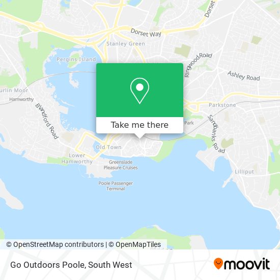 Go Outdoors Poole map