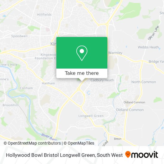 Hollywood Bowl Bristol Longwell Green map