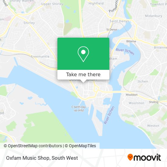 Oxfam Music Shop map