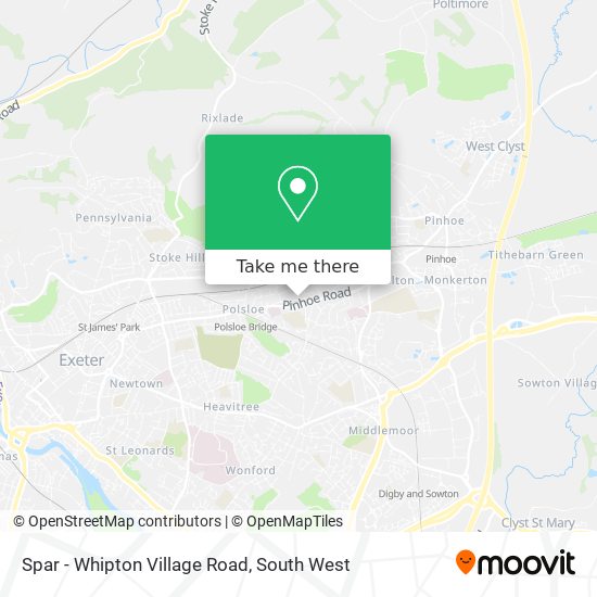 Spar - Whipton Village Road map