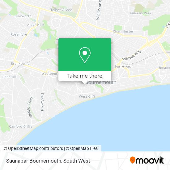 Saunabar Bournemouth map