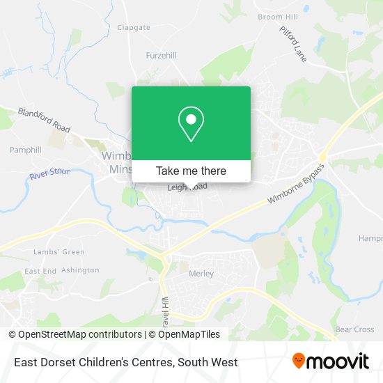 East Dorset Children's Centres map