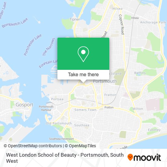West London School of Beauty - Portsmouth map