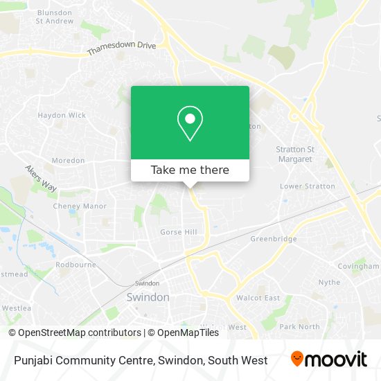 Punjabi Community Centre, Swindon map