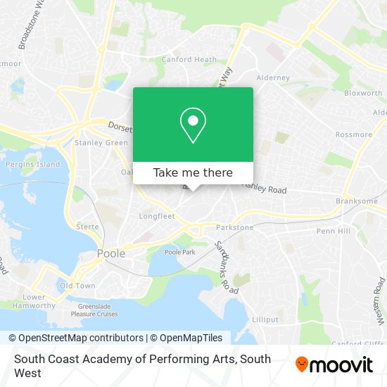 South Coast Academy of Performing Arts map