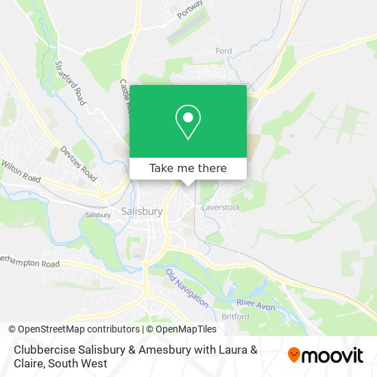 Clubbercise Salisbury & Amesbury with Laura & Claire map