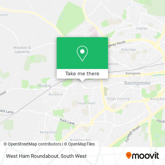 West Ham Roundabout map