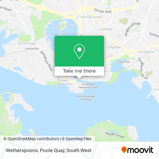 Wetherspoons, Poole Quay map