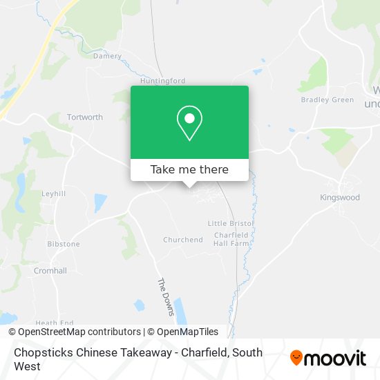 Chopsticks Chinese Takeaway - Charfield map
