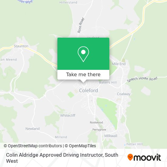 Colin Aldridge Approved Driving Instructor map