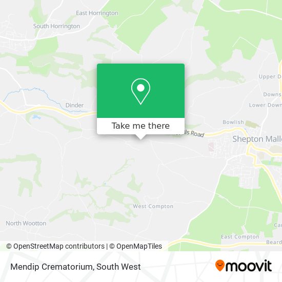 Mendip Crematorium map