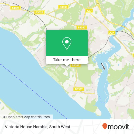 Victoria House Hamble map