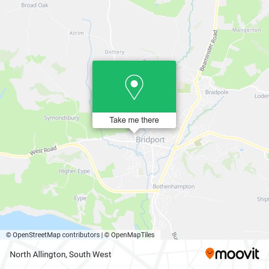 North Allington map