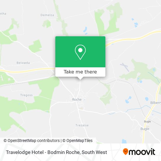 Travelodge Hotel - Bodmin Roche map
