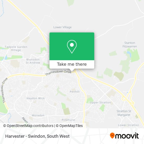 Harvester - Swindon map