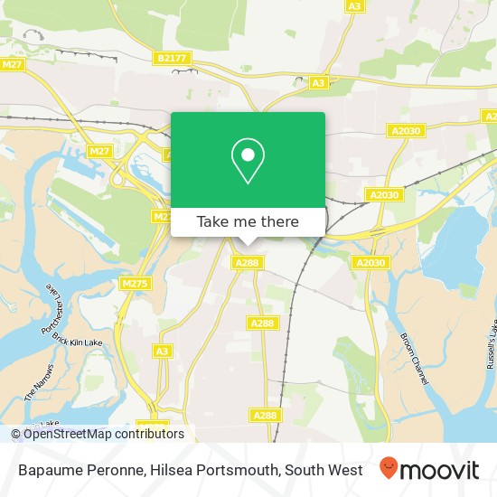 Bapaume Peronne, Hilsea Portsmouth map