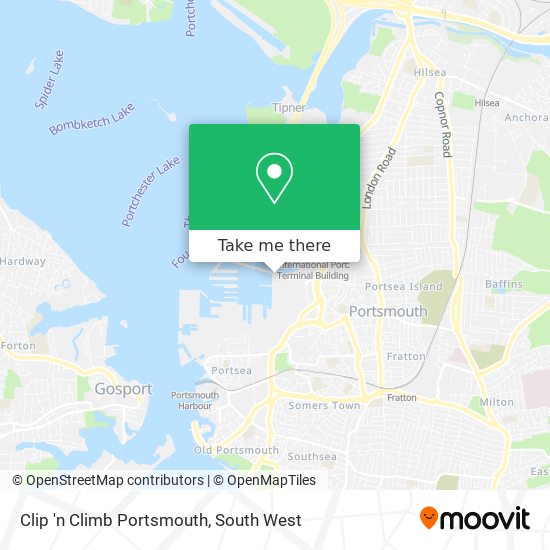 Clip 'n Climb Portsmouth map