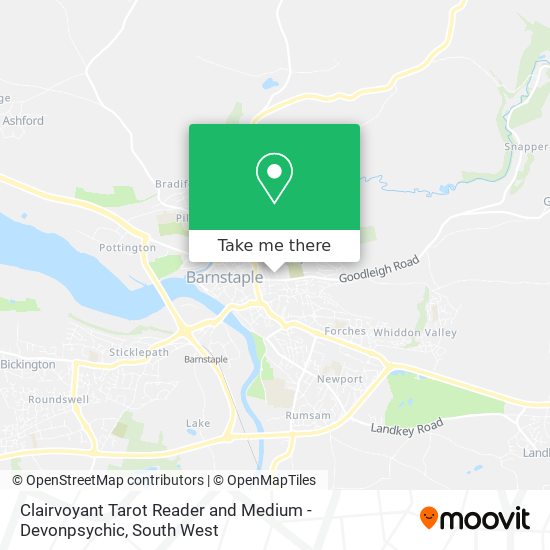 Clairvoyant Tarot Reader and Medium - Devonpsychic map