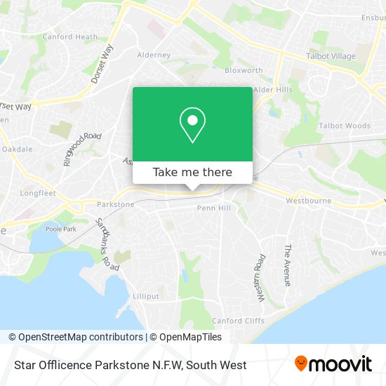 Star Offlicence Parkstone N.F.W map