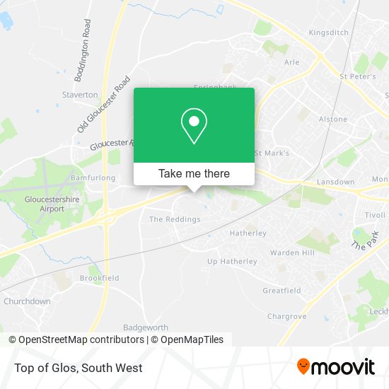 Top of Glos map