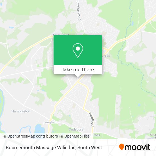 Bournemouth Massage Valindas map