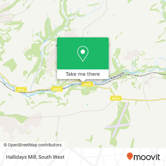 Hallidays Mill map