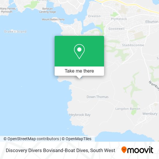 Discovery Divers Bovisand-Boat Dives map