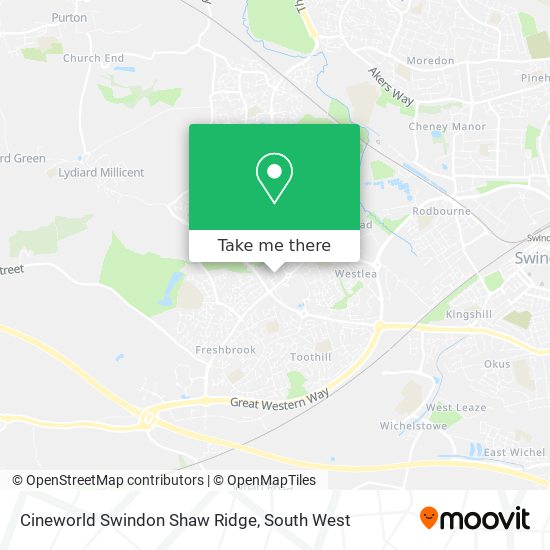 Cineworld Swindon Shaw Ridge map