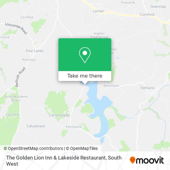 The Golden Lion Inn & Lakeside Restaurant map