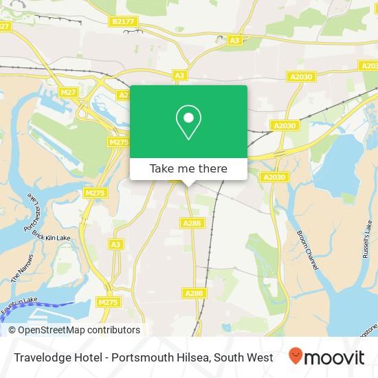 Travelodge Hotel - Portsmouth Hilsea map