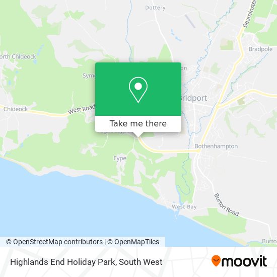 Highlands End Holiday Park map