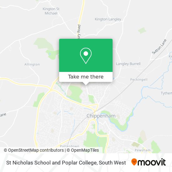 St Nicholas School and Poplar College map