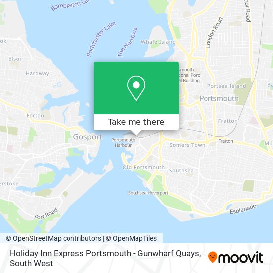 Holiday Inn Express Portsmouth - Gunwharf Quays map