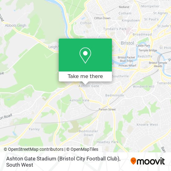 Ashton Gate Stadium (Bristol City Football Club) map