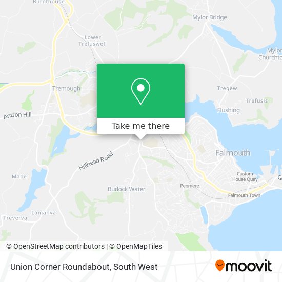 Union Corner Roundabout map
