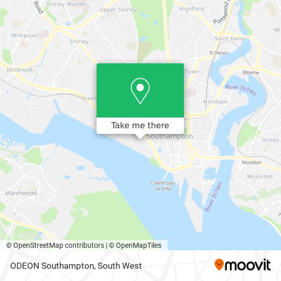 ODEON Southampton map