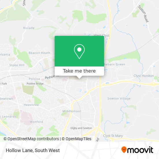 Hollow Lane map
