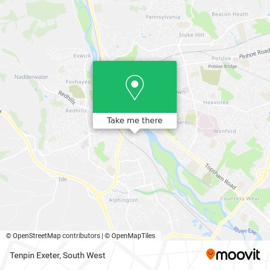 Tenpin Exeter map