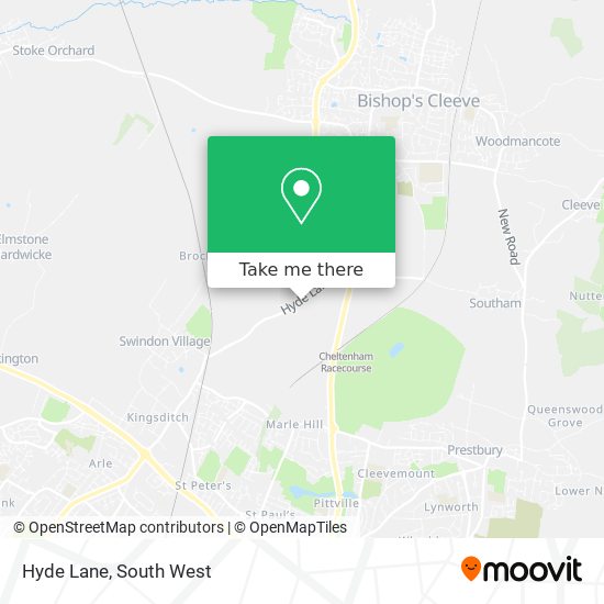 Hyde Lane map