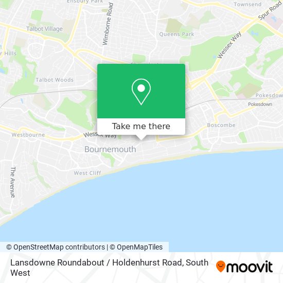 Lansdowne Roundabout / Holdenhurst Road map