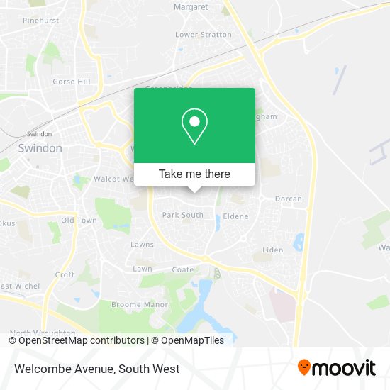 Welcombe Avenue map