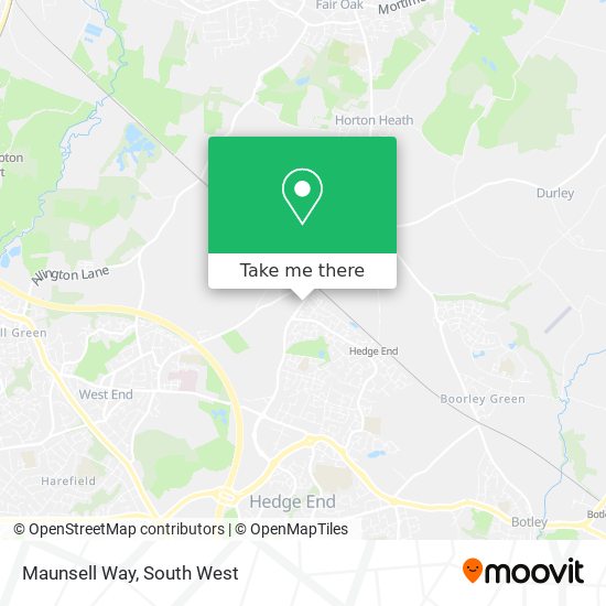 Maunsell Way map
